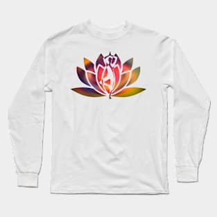 Lotus Yoga Pose Long Sleeve T-Shirt